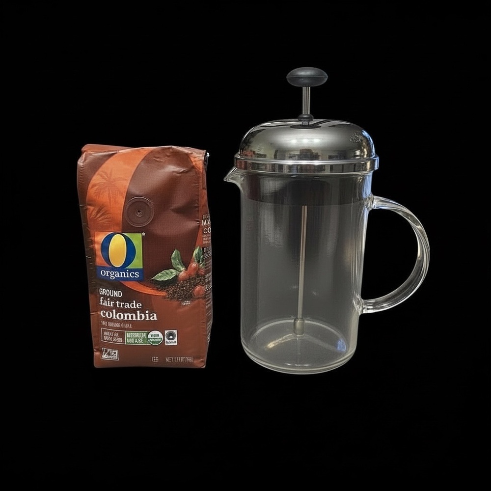 Bodum Glass and Silver French Press